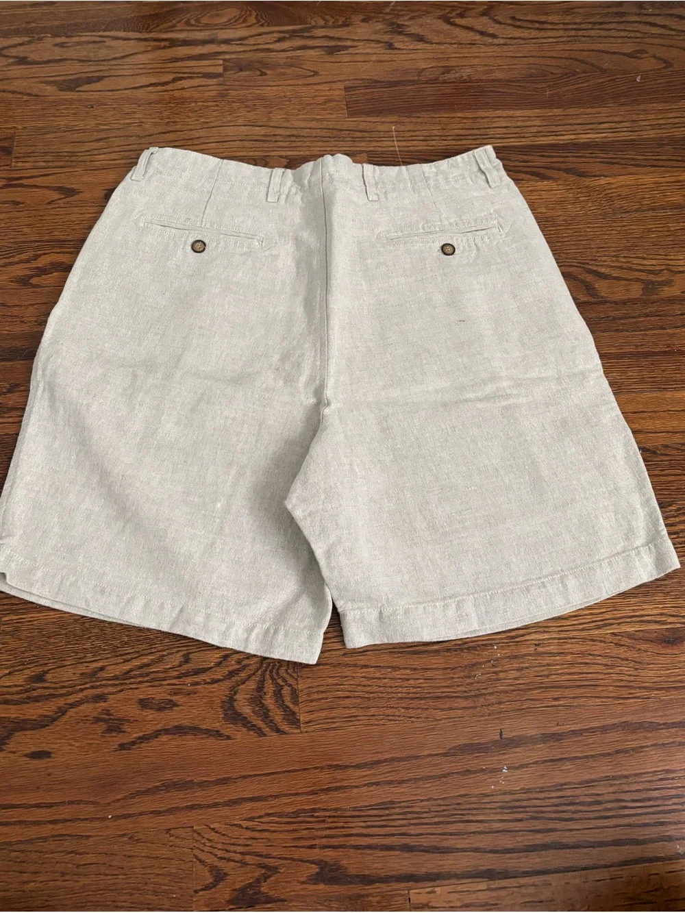 Beene Britches Men’s Linen Blend Shorts in Light Beige Size 33